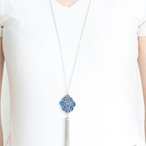 Paparazzi Malibu Mandala Blue Necklace and Earring Set